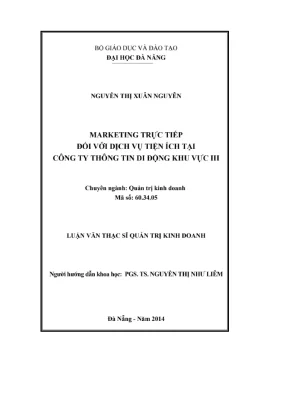 Marketing trực tiếp tại Mobifone: Luận văn thạc sĩ QTKD