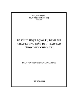 Tự Đánh Giá Chất Lượng Giáo Dục Tại Học Viện Chính Trị
