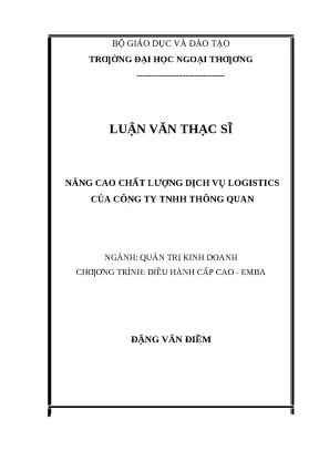 Nâng cao chất lượng dịch vụ logistics tại Công ty TNHH