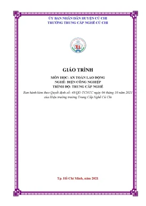 Giáo Trình An Toàn Lao Động Nghề Điện Công Nghiệp Trung Cấp