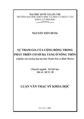 Sự Tham Gia Của Cộng Đồng Trong Phát Triển Cơ Sở Hạ Tầng