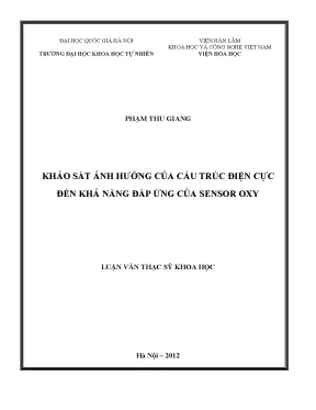 Khảo Sát Ảnh Hưởng Cấu Trúc Điện Cực Đến Sensor Oxy