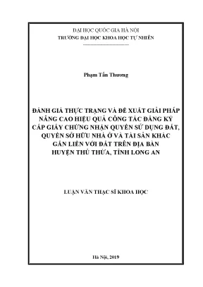 Đánh Giá và Giải Pháp Nâng Cao Hiệu Quả Đăng Ký Quyền Sử