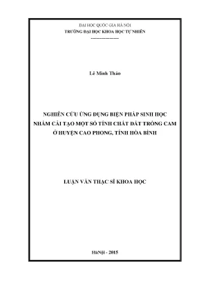 Nghiên cứu biện pháp sinh học cải tạo đất trồng cam tại