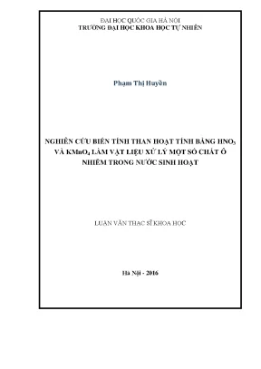 Nghiên cứu biến tính than hoạt tính bằng HNO3 và KMnO4