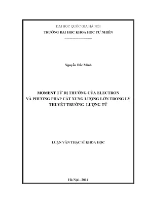 Nghiên cứu moment từ dị thường của electron trong lý