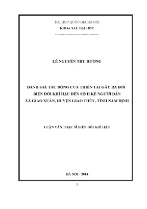 Tác Động Của Biến Đổi Khí Hậu Đến Sinh Kế Người Dân Tại