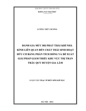 Đánh Giá Phát Thải Khí Nhà Kính Từ Chất Thải Hữu Cơ Tại