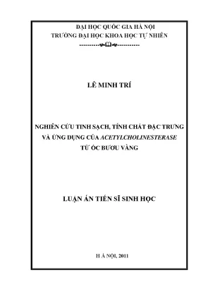 Nghiên cứu Acetylcholinesterase từ ốc bươu vàng: Tính 