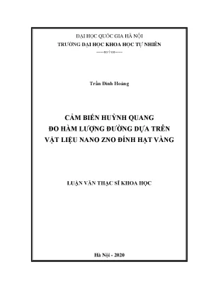 Cảm biến huỳnh quang đo đường từ vật liệu nano ZnO và