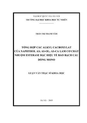 Tổng hợp alkyl cacboxylat từ naphthol cho nhuộm esterase