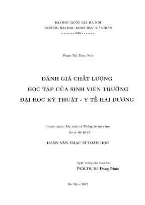 Đánh Giá Chất Lượng Học Tập Sinh Viên Trường Đại Học Kỹ 