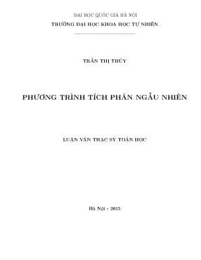 Phương Trình Tích Phân Ngẫu Nhiên: Nghiên Cứu và Ứng Dụng