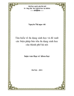 Đa dạng sinh học Hà Nội: Nghiên cứu và biện pháp bảo tồn