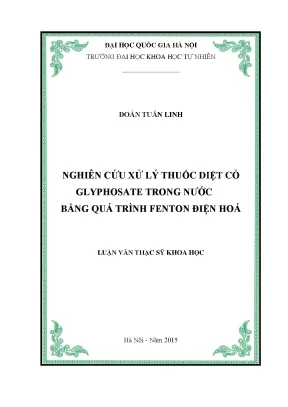 Nghiên cứu xử lý glyphosate trong nước bằng phương pháp
