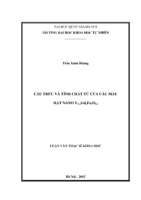 Nghiên cứu cấu trúc và tính chất từ của hạt nano