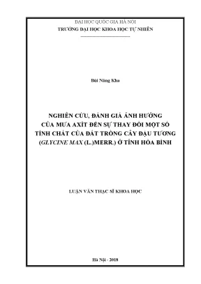 Đánh Giá Ảnh Hưởng Của Mưa Axit Đến Tính Chất Đất Trồng 