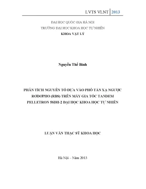 Phân Tích Nguyên Tố Bằng Phổ Tán Xạ Ngược Rơdơphorbs 
