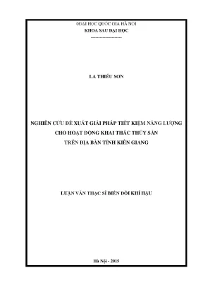 Giải pháp tiết kiệm năng lượng trong khai thác thủy sản