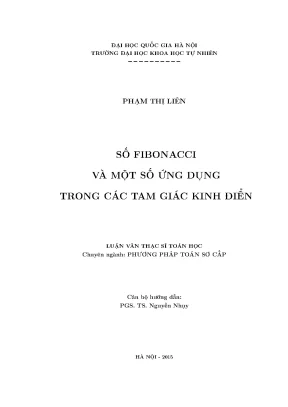 Ứng Dụng Số Fibonacci Trong Các Tam Giác Kinh Điển