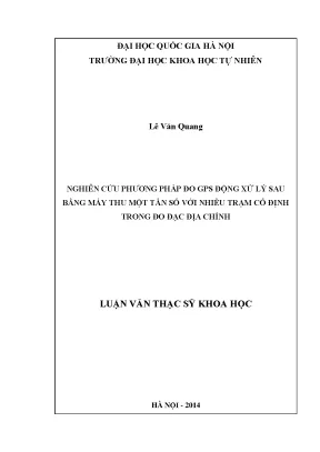 Nghiên cứu phương pháp đo GPS động với nhiều trạm cố