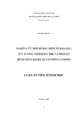 Nghiên cứu đặc điểm tế bào máu và protein trong bệnh