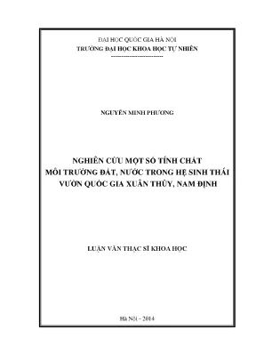 Nghiên cứu tính chất môi trường đất và nước tại Vườn