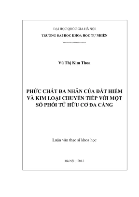 Nghiên cứu phức chất đa nhân của đất hiếm và kim loại