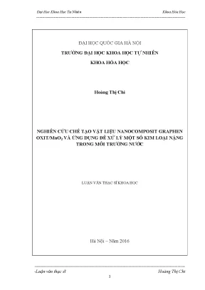 Nghiên cứu chế tạo vật liệu nanocomposit graphen oxit