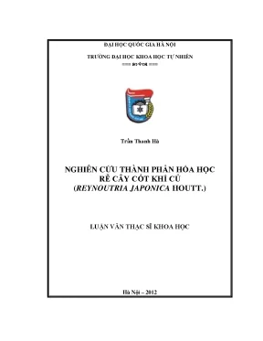 Luận văn: Thành phần hóa học rễ cây Cốt Khí Củ