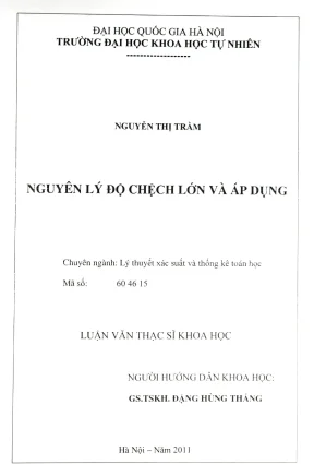 Nguyên lý độ chệch lớn và ứng dụng trong thống kê