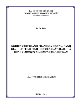 Nghiên cứu hóa học và hoạt tính sinh học của cây thảo