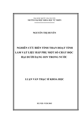 Nghiên cứu biến tính than hoạt tính làm vật liệu hấp phụ