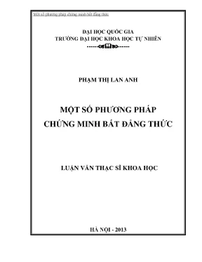 Phương Pháp Chứng Minh Bất Đẳng Thức Trong Toán Học