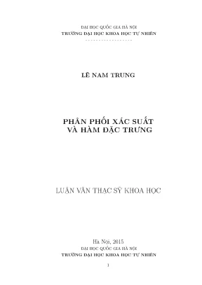 Phân Phối Xác Suất và Hàm Đặc Trưng: Nghiên Cứu Luận Văn