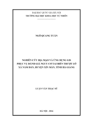 Nghiên cứu địa mạo và ứng dụng GIS đánh giá nguy cơ