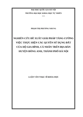 Giải pháp nâng cao quyền sử dụng đất cho hộ gia đình tại