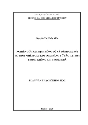 Nghiên cứu nồng độ và rủi ro phơi nhiễm kim loại nặng