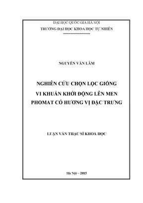 Nghiên cứu giống vi khuẩn khởi động lên men phomat hương