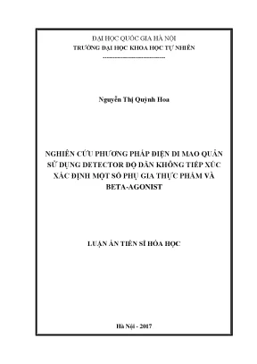 Nghiên cứu điện di mao quản xác định phụ gia thực phẩm