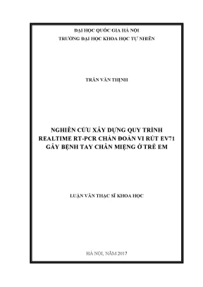 Nghiên cứu quy trình Realtime RT-PCR chẩn đoán vi rút