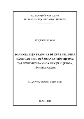 Giải pháp nâng cao hiệu quả quản lý môi trường tại Bệnh