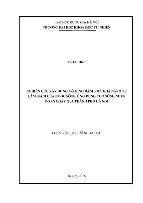 Mô Hình Đánh Giá Khả Năng Tự Làm Sạch Nước Sông Nhuệ Tại