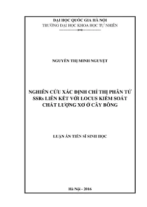 Nghiên cứu chỉ thị phân tử SSRs trong kiểm soát chất