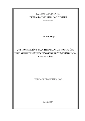 Quy Hoạch Không Gian Địa Chất Môi Trường Phát Triển Bền 