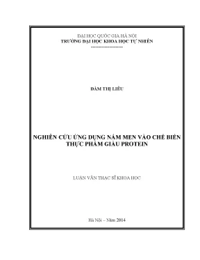 Nghiên cứu ứng dụng nấm men trong chế biến thực phẩm