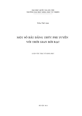 Bất Đẳng Thức Phi Tuyến Với Thời Gian Rời Rạc: Nghiên