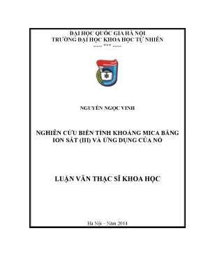 Nghiên cứu biến tính khoáng mica bằng ion sắt III và ứng