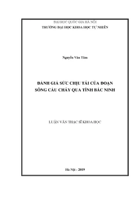 Đánh Giá Sức Chịu Tải Sông Cầu Tỉnh Bắc Ninh