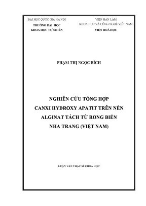 Nghiên cứu tổng hợp canxi hydroxyapatit từ alginat rong 